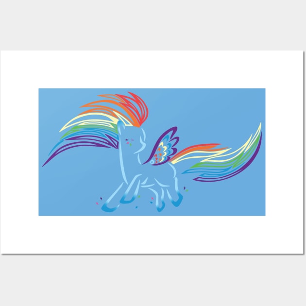 Tribal Pony - Rainbow Power Rainbow Dash Wall Art by Alaina Williams